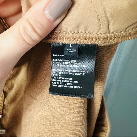 Lafayette 148 New York Webster Ultra Comfort French Terry Tan Pants Sepia Brown - Picture 15 of 16